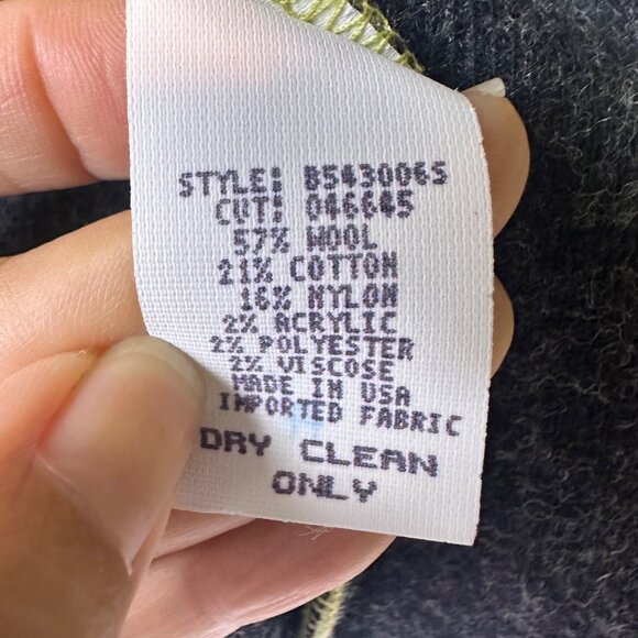 Vintage Bets by Canvasback Patchwork Wool Jacket Womens Medium Green Mixed Media - Picture 7 of 11